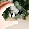 25 Pack Hexagon Blank 3" Clear Acrylic DIY Crafts Decor Table Centerpiece for Weddings and Special Events 1/4" Thick Tile by Marketing Holders view 2