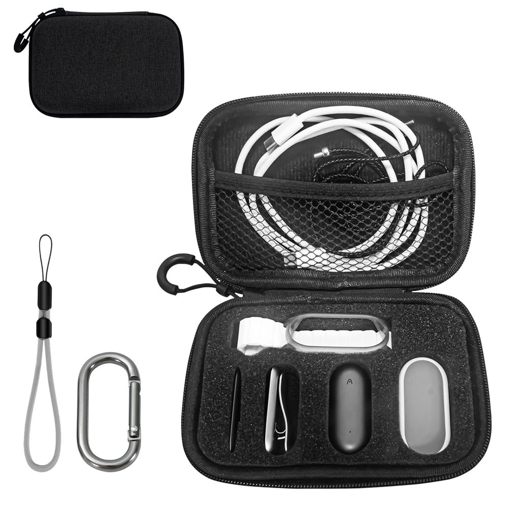 Travel Case for Plaud NotePin S/Plaud NotePin Voice Recorder and Charging Dock Accessories,Shockproof Carrying Bag - Includes Case OnlyBlack