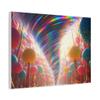 A Prism Tornado Tearing Through a Candy Forest - Matte Canvas Wall Art 24 * 18 Inch - Made in USA view 2