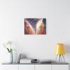 A Prism Tornado Tearing Through a Candy Forest - Matte Canvas Wall Art 24 * 18 Inch - Made in USA view 3