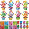Frienda 48 Set Religious Bible Craft Kit for Kids Religious Flower Handprint Art Craft God Says You are Bible Prayer Sticker Ornament VBS Church Activity Gift for Sunday School Teacher Day view 1