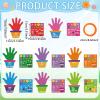 Frienda 48 Set Religious Bible Craft Kit for Kids Religious Flower Handprint Art Craft God Says You are Bible Prayer Sticker Ornament VBS Church Activity Gift for Sunday School Teacher Day view 3