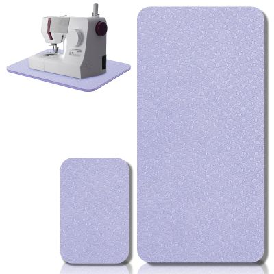 Drydiet 2 Pcs Sewing Machine Muffling Mat Pedal Sewing Mat Reduce Vibrations Noise No Slip Machine Accessories for Quilting (17'' X 36'' and 9'' X 14'',Lavender Purple)