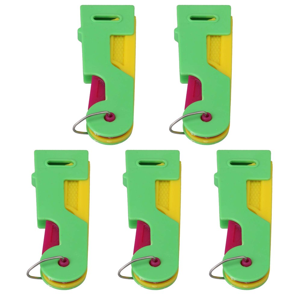Bstinay Automatic Sewing Device Threader Easy Guide Stitching Tool Green Pack of 5