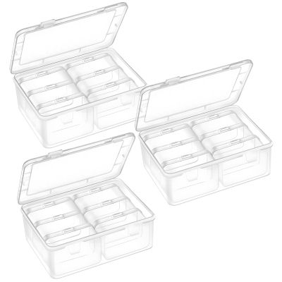 3-Piece Bead Organizer Set, Transparent Plastic Storage Box with Dividers, Ideal for Beads, Jewelry, Crafts, and Nails