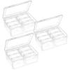 3-Piece Bead Organizer Set, Transparent Plastic Storage Box with Dividers, Ideal for Beads, Jewelry, Crafts, and Nails view 1