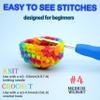 3 Pack Rainbow Beginner Crochet Yarn for Crocheting and Knitting Multicolor Cotton Crochet Yarn for Beginners(Purple White Blue) view 4