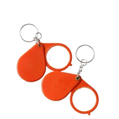 MVNOIRE 2Pcs Keychain Pocket Magnifier Jewelry Loupe Portable Foldable Magnifying Glass