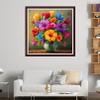 Dooxvey Counted Cross Stitch Kits for Adults 11CT Printed Cross-Stitch Patterns Cross Stitching Embroidery Kit Stamped or Counted Needlepoint Kits-Flower Butterfly 18x18 inch view 2