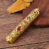Gold Embroidery Sewing Needle Holder, Sewing Supplies Portable Box, Vintage Needle Storage Case view 2