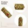 Gold Embroidery Sewing Needle Holder, Sewing Supplies Portable Box, Vintage Needle Storage Case view 4