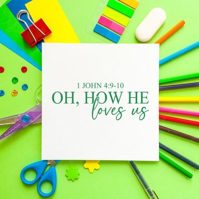 Christian Journaling Stamp, Inspirational Religious Stamp, PSI Pre-Ink Oh, What Boundless Joy in His Love, Scrapbooking, Bible Journaling, and Faith-Based Crafts, 1-5/8" Square