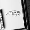 Christian Journaling Stamp, Inspirational Religious Stamp, PSI Pre-Ink Oh, What Boundless Joy in His Love, Scrapbooking, Bible Journaling, and Faith-Based Crafts, 1-5/8" Square view 3