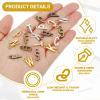 YELARXI Letter Charm A-Z Initial Alphabet Pendant Alloy Capital Charm, Fit for Jewelry Making Bracelets DIY Necklace - S (100 Pack, Bright Silver/Dark Gold) view 3