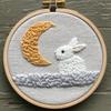 Punch Needle kit for Beginners Fluffy Tail Cute Bunny Embroidery Set, Punch Stitching kit for Adults, Needle Punch Kits for Adults view 1