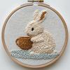 Punch Needle kit for Beginners Happy Cute Bunny Embroidery Set, Punch Stitching kit for Adults, Needle Punch Kits for Adults view 1