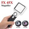 MVNOIRE 5X 45x Reading Magnifying Glass with LED Lights Handheld Magnifier view 4