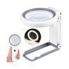 MVNOIRE Portable Handheld Magnifying Glass with LED Lights Foldable Desktop Magnifier 10X/30X Reading (OneColor) view 3