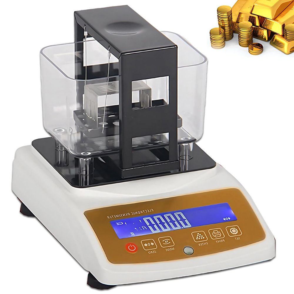 Gold Purity Tester & Electronic Densimeter Kit 0.01g/cm Precision for Precious Metals, LCD Display, Ideal for Jewelry & Coin Assessment, 120K Accuracy