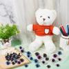 PH PandaHall 32 Sets 3D Rainbow Glitter Safety Eyes for Amigurumi Horse Eye Crochet Animal Eyes Resin Craft Eye with Washers for Teddy Bear Dog Puppets Plush Animals Crochet Halloween Decorations view 4