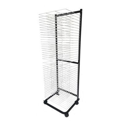 20/40-Tier Art Drying Rack,Mobile Metal Art Storage Rack,Stack Rack for Drawing and More,with Removable Shelves,for Sketches Drawings Gallery(40-Tier)