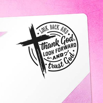 Christian Rubber Stamps for Crafts - Self-Inking Religious Scripture Craft Stamp - Inspirational Faith-Based Design Square 1-5/8" - Bible Verse Prayer Journal Scrapbooking Card Making Church Supplies
