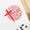 Christian Rubber Stamps for Crafts - Self-Inking Religious Scripture Craft Stamp - Inspirational Faith-Based Design Square 1-5/8" - Bible Verse Prayer Journal Scrapbooking Card Making Church Supplies view 3