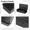Deskium Steel Storage Box With Hinged Lid, Metal Organizer For Stamps, Pens, Office Supplies, Scrapbook Tools, Rectangular Storage Case For Fittings And Accessories view 3