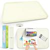 Silicone Art Mat for Crafts, 24" x 16" Painting Mat for Kids with Raised Sides to Stay Tidy, Paint Craft Mats for Clay, Resin, Slime, Jewelry-Making & Crafts Creation (White) view 1