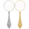 COSMEVIVI 2pcs Magnifying Glass for Reading - Handheld Jewelry Magnifier with Metal Handle Portable Magnifying Lens for Book Newspaper Science Class Observation view 1