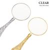 COSMEVIVI 2pcs Magnifying Glass for Reading - Handheld Jewelry Magnifier with Metal Handle Portable Magnifying Lens for Book Newspaper Science Class Observation view 3