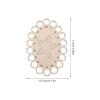 BUTIFULSIC 5pcs Wooden Embroidery Floss Organizer Cross Stitch Holder Wooden Board Sewing Floss Accessories with Holes for Craft DIY Sewing Storage Beige view 2