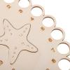 BUTIFULSIC 5pcs Wooden Embroidery Floss Organizer Cross Stitch Holder Wooden Board Sewing Floss Accessories with Holes for Craft DIY Sewing Storage Beige view 3
