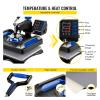 Hot Press Heat Press Machine 12 X 15 Inch 5 in 1 Heat Press Sublimation Machine Automatic 360 Rotation Swing Away Dual-Tube Heating Thermal Printer (Color : Color A) (Colo view 4