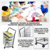 16-Tier Functional Art Drying Rack for Classroom,Rolling Storage Cart,16 Removable Shelves,Organizer for Drawings and Canvases view 3