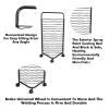 16-Tier Functional Art Drying Rack for Classroom,Rolling Storage Cart,16 Removable Shelves,Organizer for Drawings and Canvases view 4
