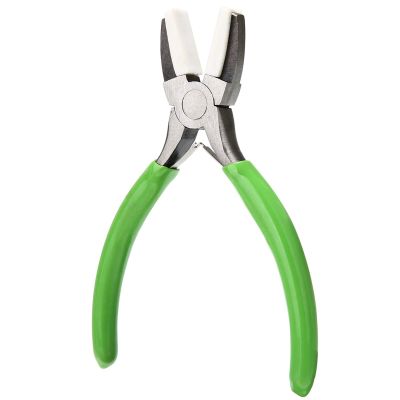 A1DFDFGOQSFG Pliers Tools Pliers Flat Nose Pliers 5.3" Flat Nose Pliers with Plastic Jaw White Carbon Steel Heavy Duty