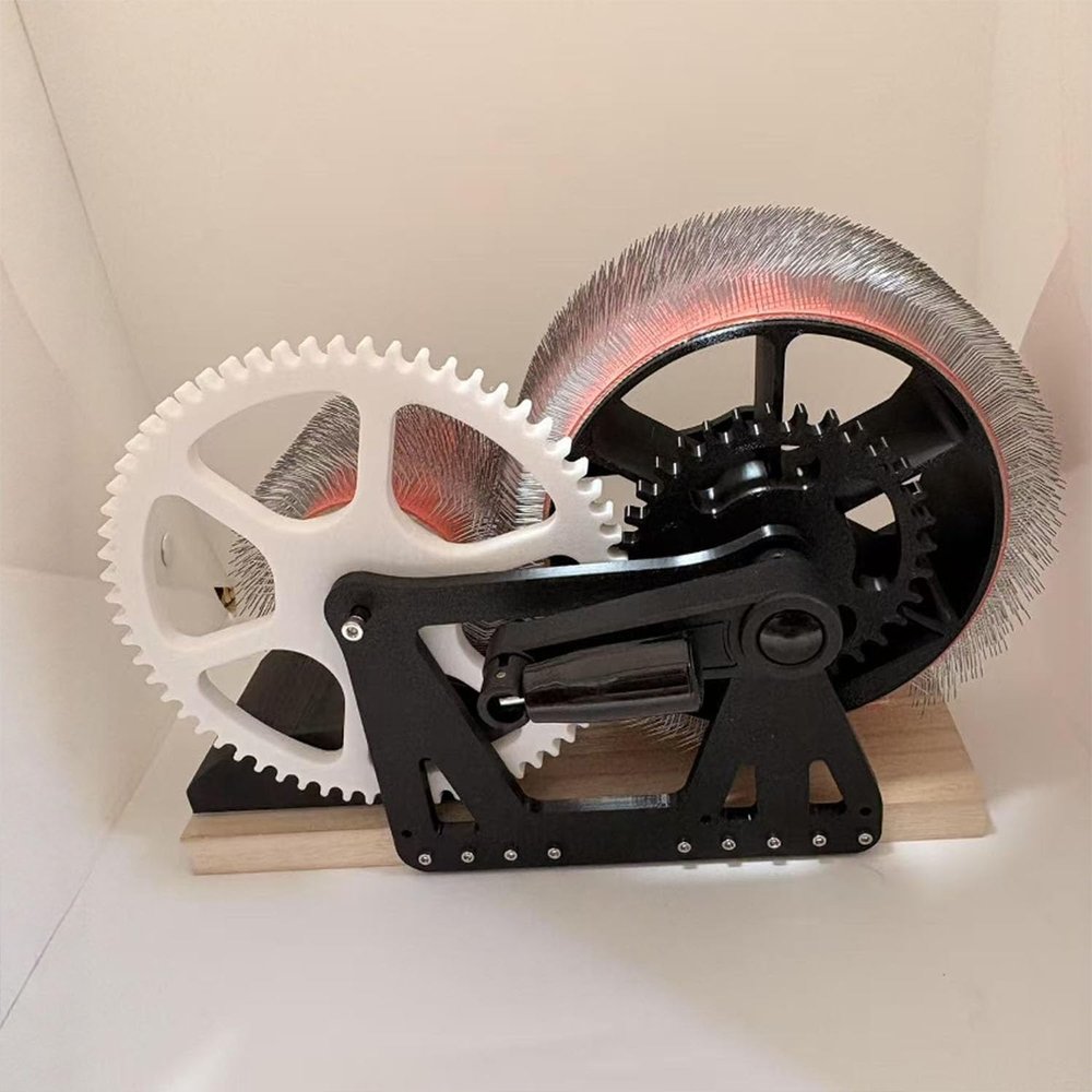 Hyeqs Wool Combing Machine, Manual Wool Fiber Drum Carding Machine, Wool Felt Color Mixer, Fast Color Mixing, Combing, Spinning, Handmade, for Making Felt Projects, DIY Craft Make