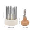 Omabeta Bead Grain Tool, premium metal beaders with concave polished tips for jewelry setting, Diamond Bead Grain Tool, for setting diamonds and stones, silver, 23-piece set view 3