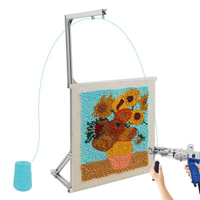 Tufting Frame Rug Making Kit, 35.43 Inch Aluminium Alloy Tufting Frame, Rug Tuftings Frames for Carpets, Tapestry Making, Sewing