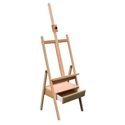 Easel Drawer Easel Solid Wood Sketch Oil Paint Easel Wooden Oil Painting Box Floor Beech Folding Easel Display Stand Table Easel