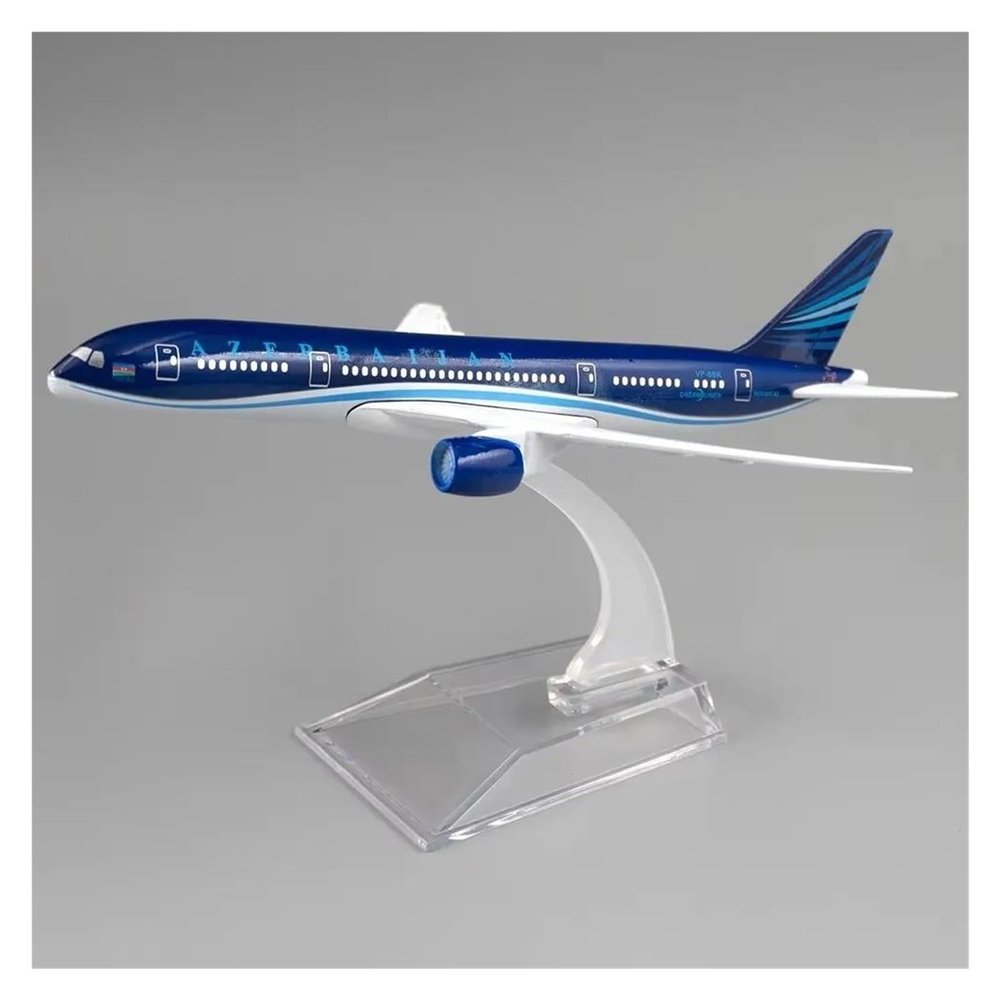Display Scale Aircraft 16cm 1/400 for Azerbaijan Airlines Boeing B787 Aircraft Die-cast Metal Static Scale Plane Model Suitable for Gift Giving