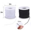 Stretchy String for Bracelets, 3 Rolls 0.8 mm 495 Feet Sturdy Elastic String Cord for Jewelry Making, Necklaces, Beading and Crafts (0.8mm (Black&Wihte&Rainbow)) view 2