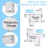 4Pcs Sewing Measuring Tools, 2" Mini Seam Allowance Ruler for Sewing Multi-Inches Aluminium & Acrylic Quilting Templates for DIY Craft (Acrylic Ruler Has Protective Film Please Tear It) view 4