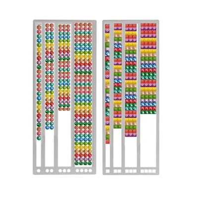 2 Pcs Stainless Steel Diamond Painting Ruler for Square and Round Drill, Diamond Art Club Accessories Diamonds Straightening Tool (Mashup, Small Size)