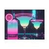 Color Degrade of Neon Cocktails Matte Canvas Wall Art - Made in USA, 24 * 18 Inch view 1