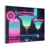 Color Degrade of Neon Cocktails Matte Canvas Wall Art - Made in USA, 24 * 18 Inch view 2