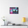 Color Degrade of Neon Cocktails Matte Canvas Wall Art - Made in USA, 24 * 18 Inch view 3