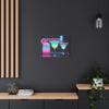 Color Degrade of Neon Cocktails Matte Canvas Wall Art - Made in USA, 24 * 18 Inch view 4