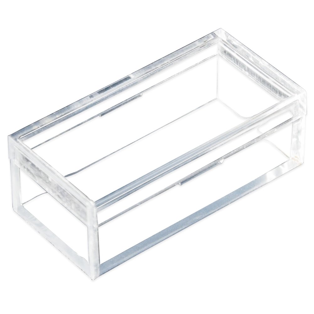 100 pack of Clear Acrylic Gem Display Jars 2" x 1" x 6/8" Sturdy Rectangular Gemstone Containers for Jewelry, Beads, Crystals Pack of 100